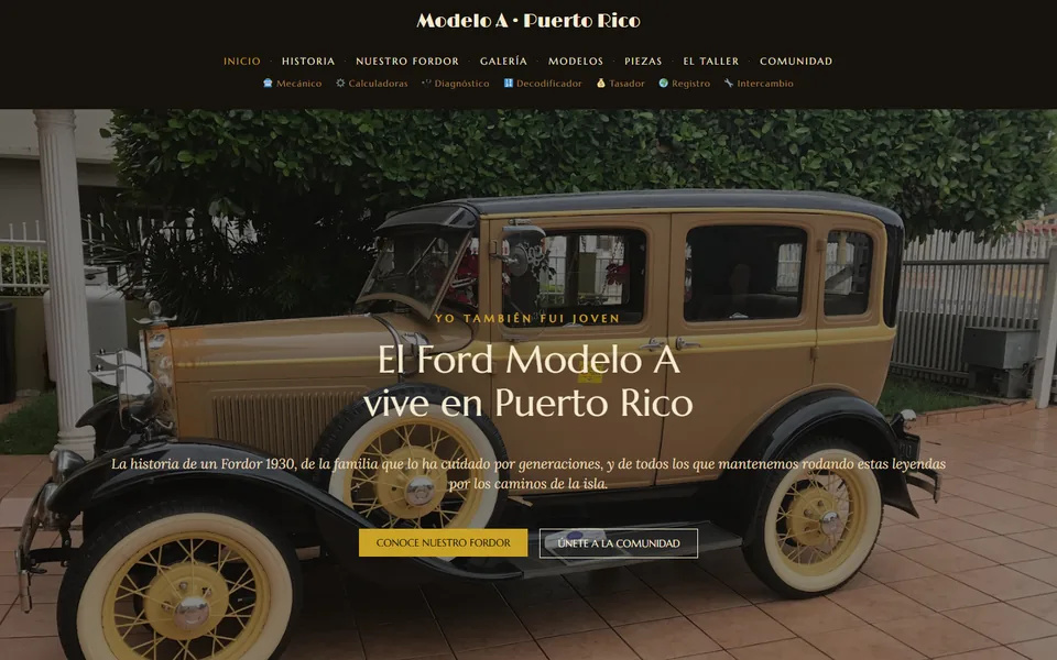 Portada de Modelo A Puerto Rico, comunidad del Ford Modelo A